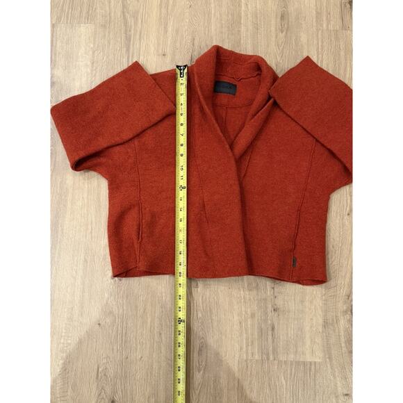 OSKA Boiled Wool Jacket Cardigan SIZE 1 / Small Orange 100% Wool Two Button - Picture 8 of 10